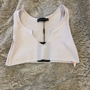 White Crop Top - PrettyLittle Thing - 4